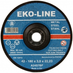 Tarcza do cięcia metalu EKO-LINE 180x3,0 wypukła